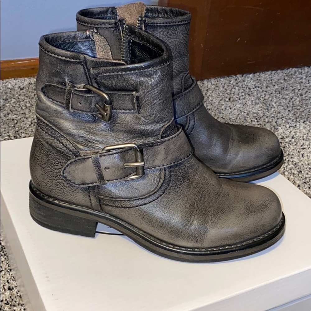 Gray booties